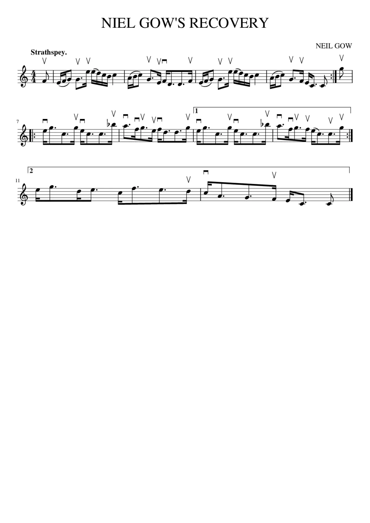 NIEL GOW'S RECOVERY - Page 1