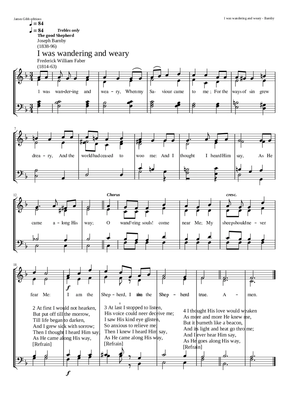 I was wandering and weary - Page 1