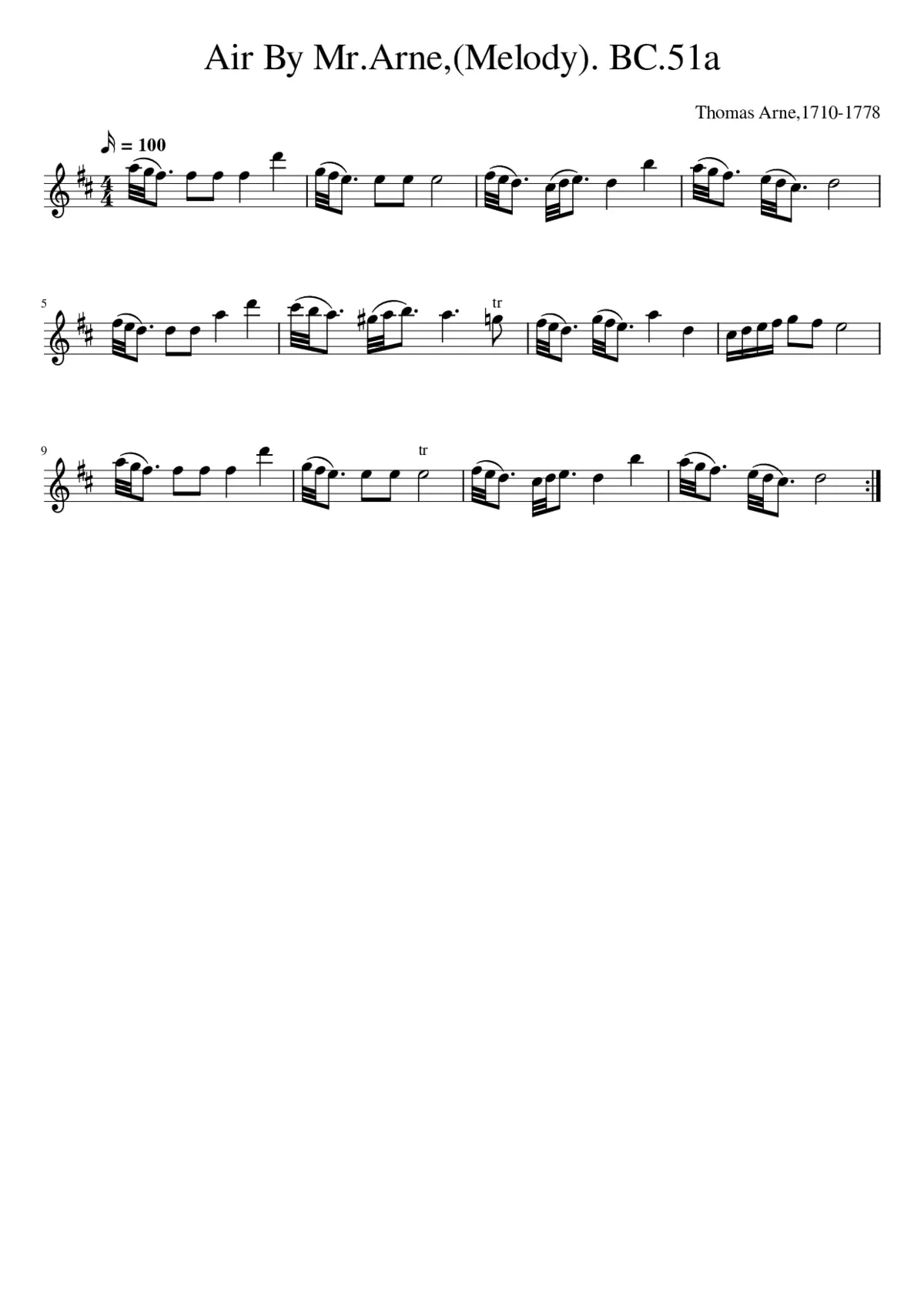 Air By Mr.Arne(Melody). BC.51 - Page 1
