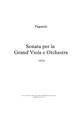 Sonata per la Grand' Viola