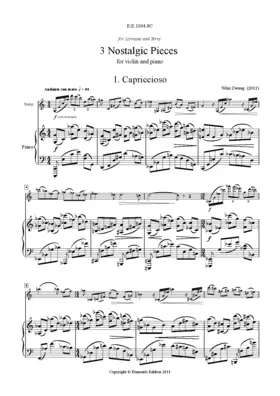 3 Pieces for violin and piano