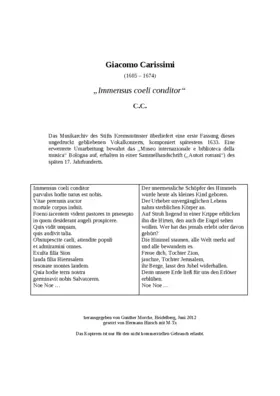 Immensus coeli conditur