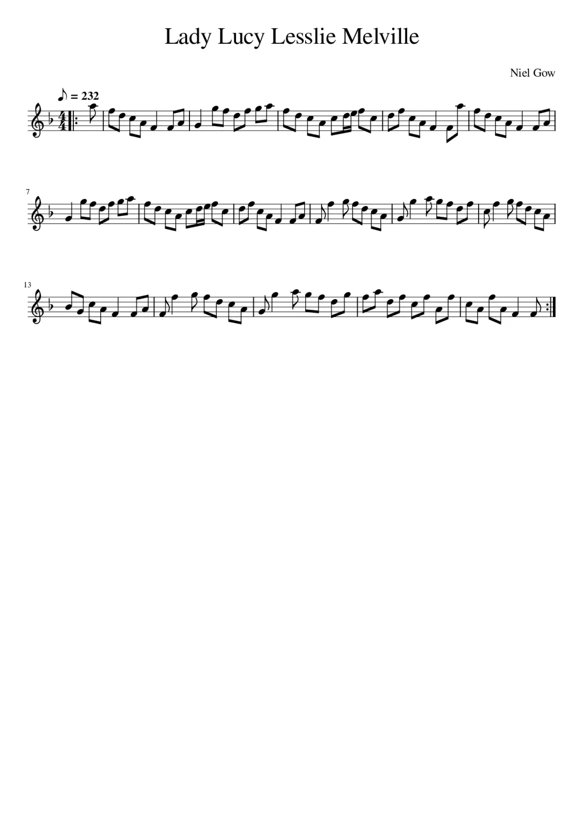 Lady Lucy Lesslie Melville - Page 1