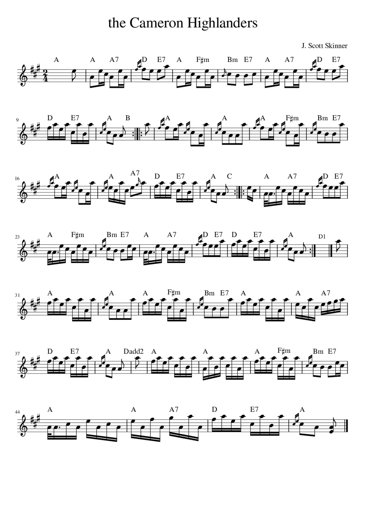 The Cameron Highlanders - Page 1