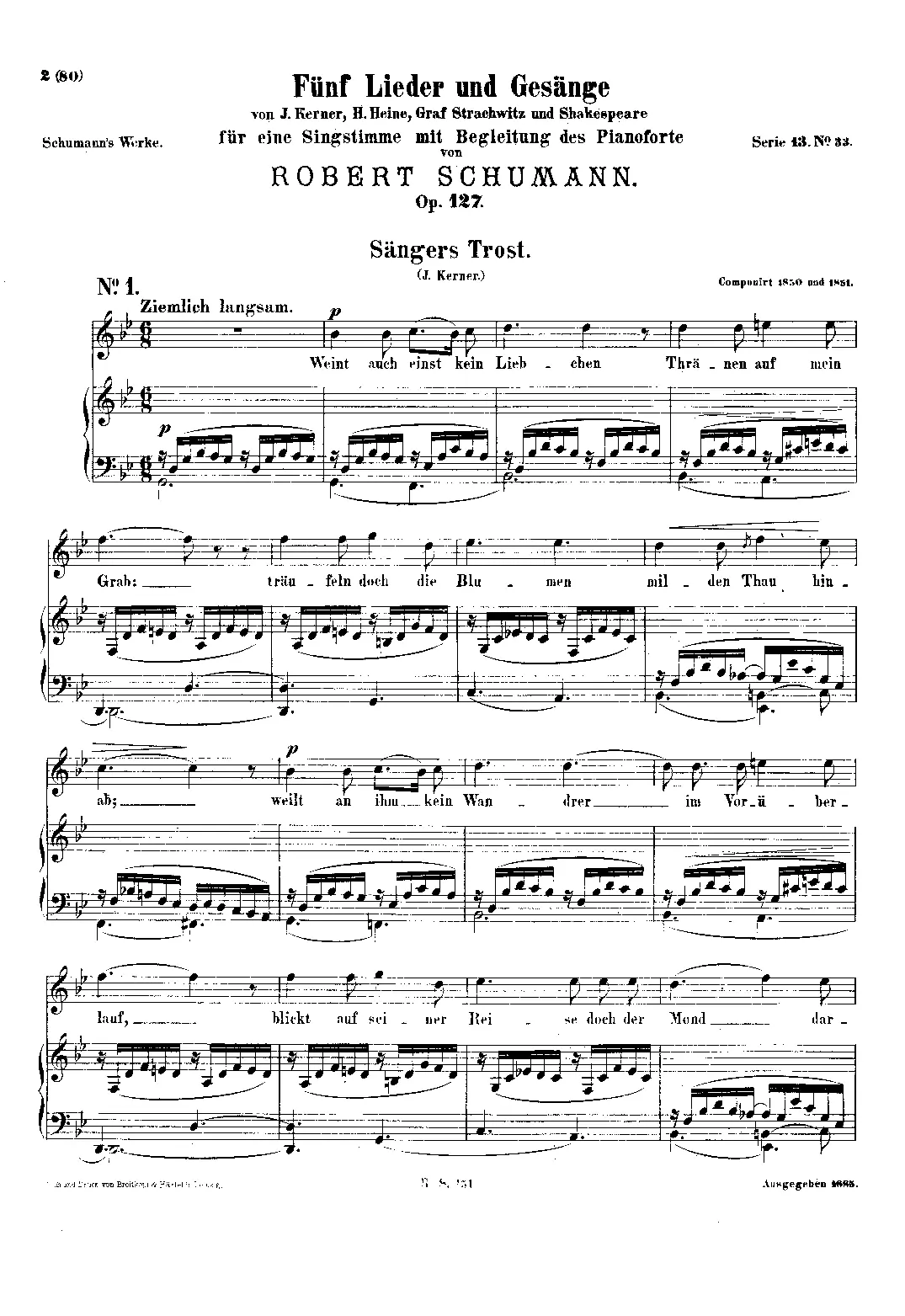 5 Lieder und Gesänge, Op.127 - Page 1