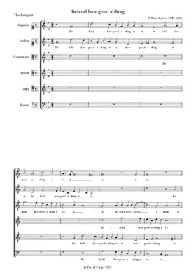 Behold how good a thing - And as the pleasant morning dew