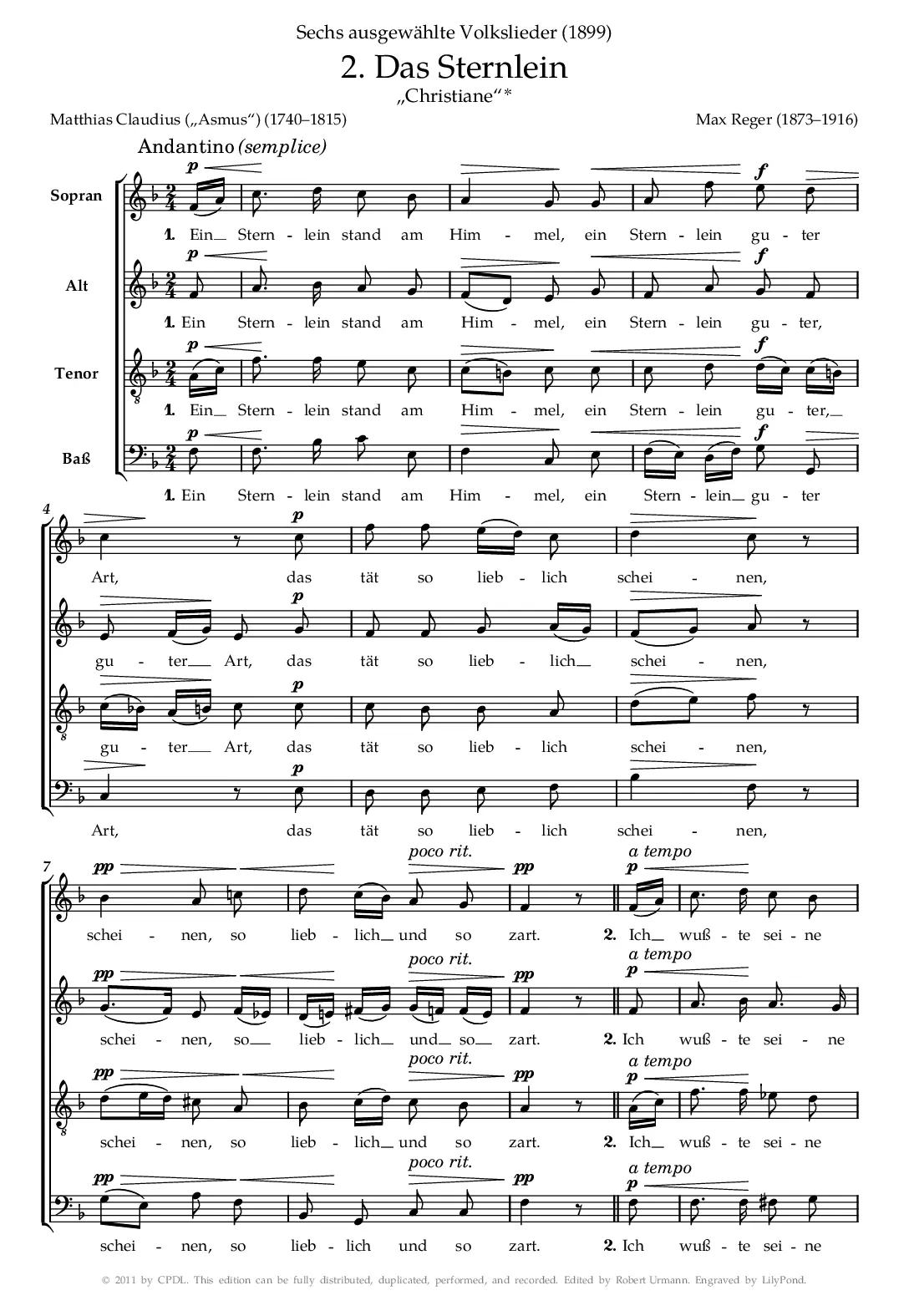Das Sternlein - Page 1