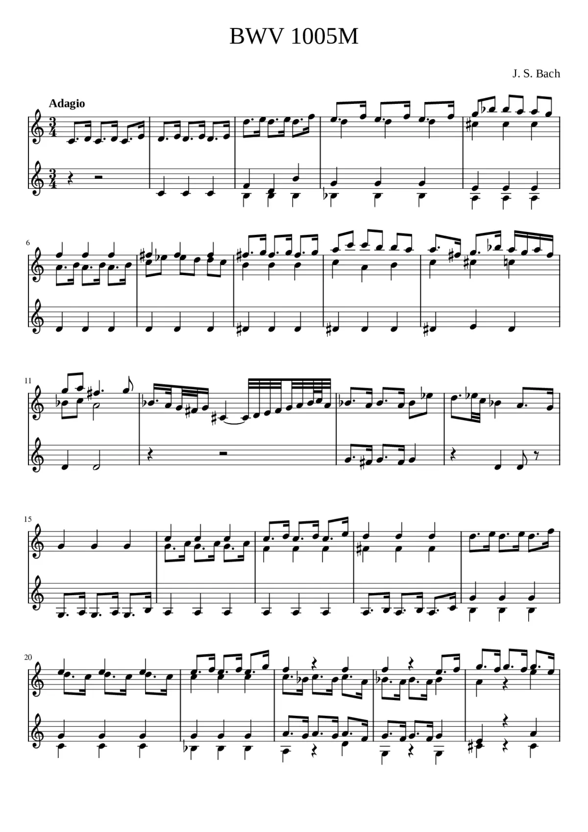 Violin Sonata No.3 in C major BWV 1005 - Page 1