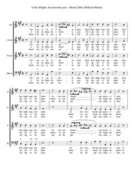 O the delights the heavenly joys