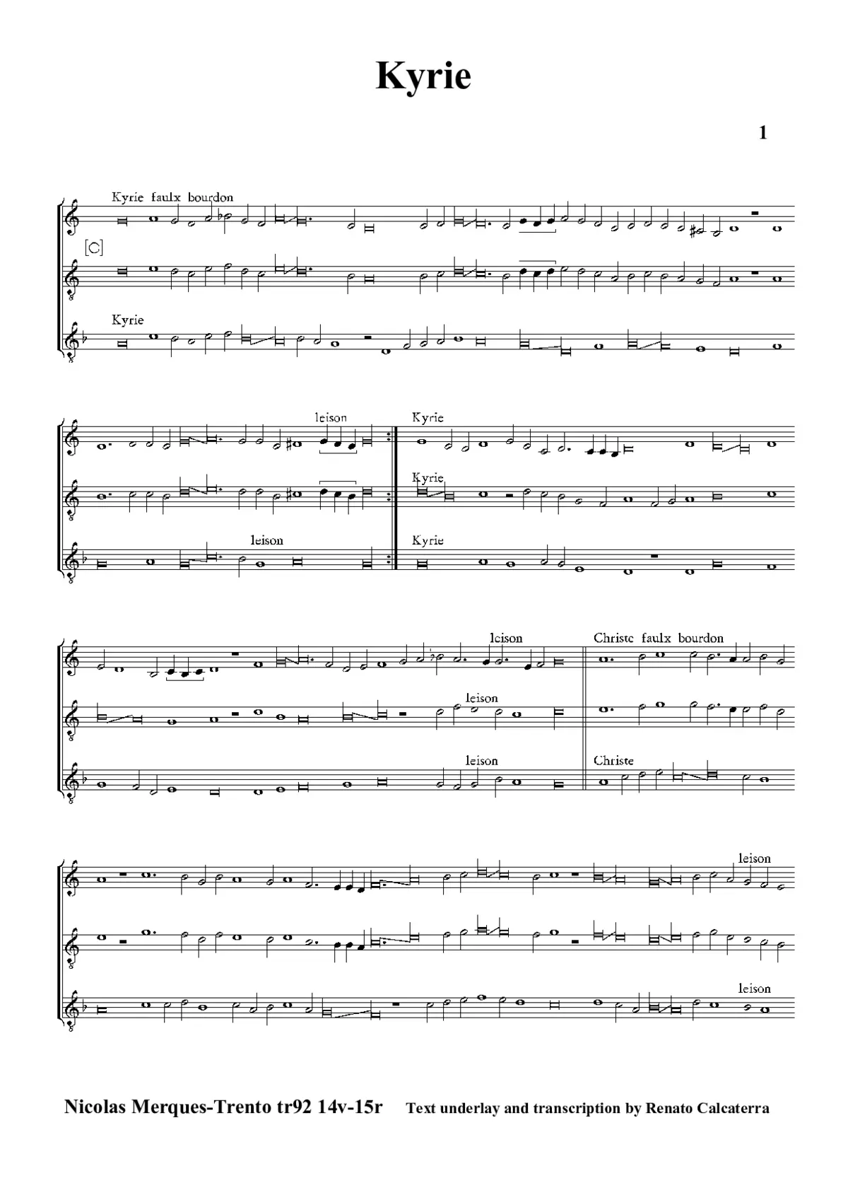 Kyrie I - Page 1