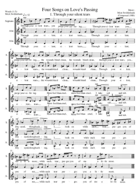Four songs on love's passing