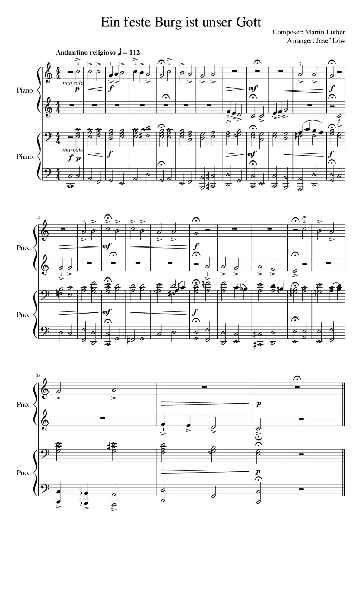 Ein feste Burg ist unser Gott - Page 1