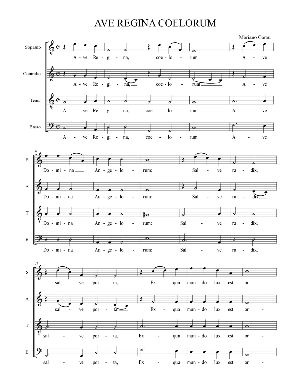 Ave Regina - Page 1