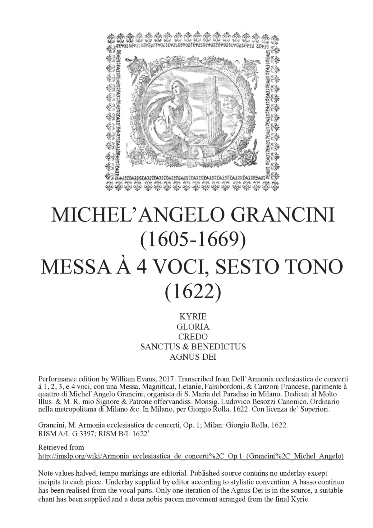 Messa à 4, Sesto Tono - Page 1