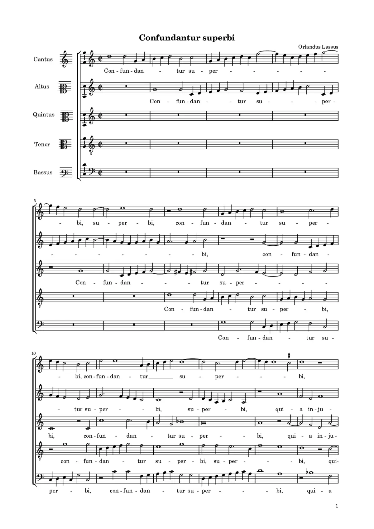 Confundantur superbi - Page 1