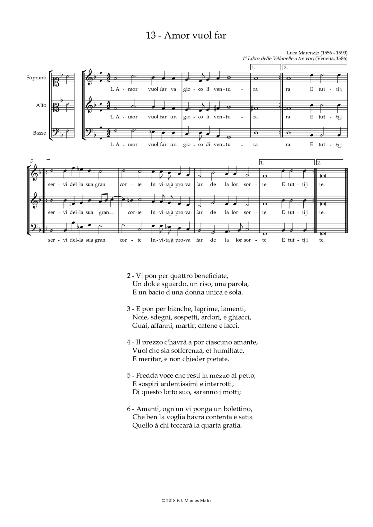Amor vuol far un gioco - Page 1