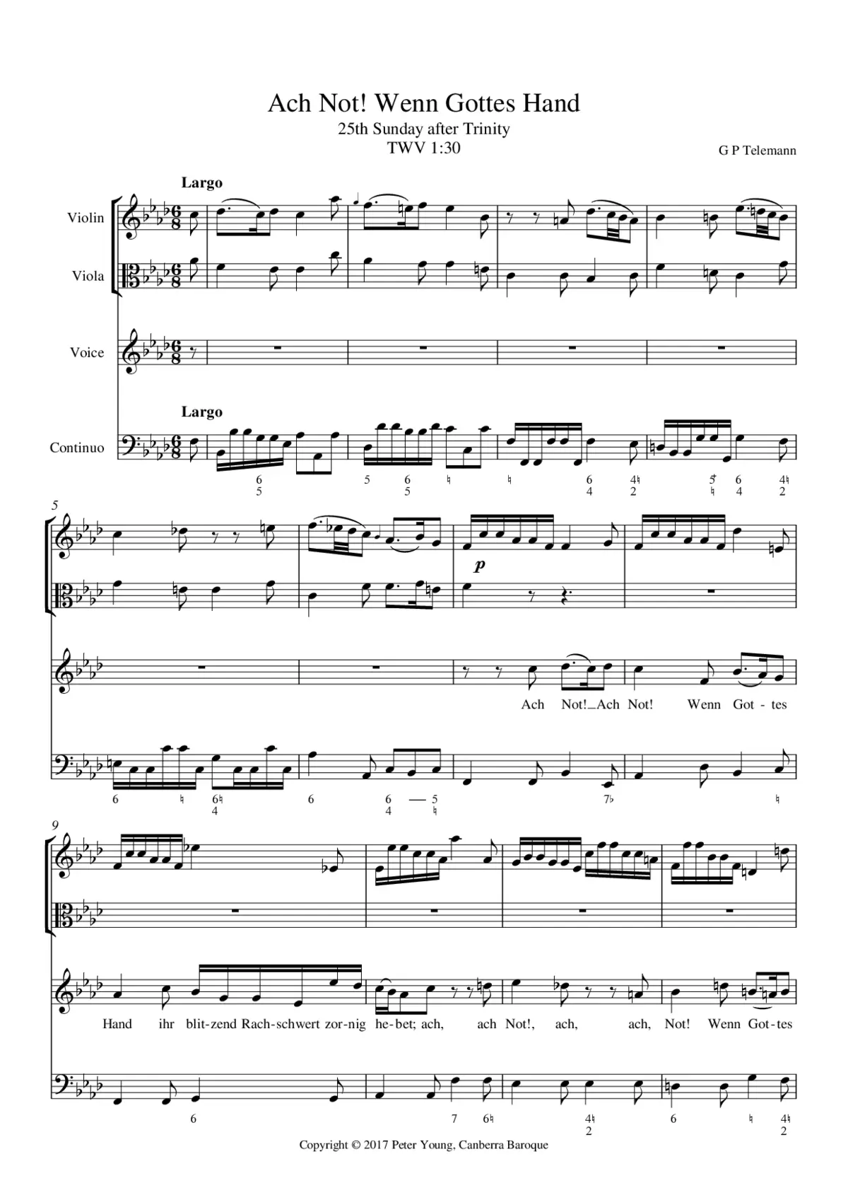 Ach Not! Wenn Gottes Hand - Page 1