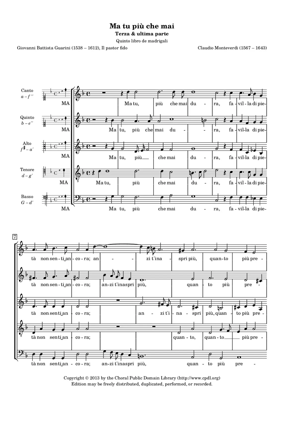 Ma tu piu che mai dura - Page 1