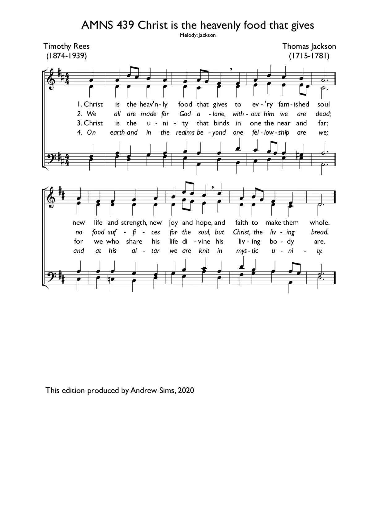 Christ is the heavenly food that gives - Page 1