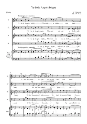 Ye holy angels bright Op. 135, No. 1