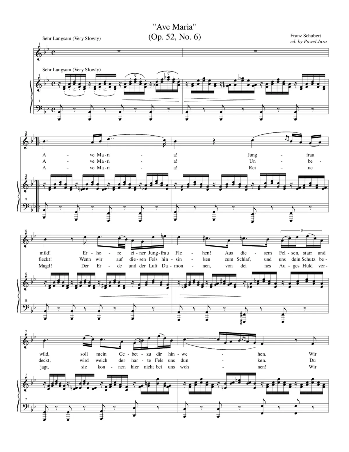 Ave Maria, Op. 52, No. 6 - Page 1