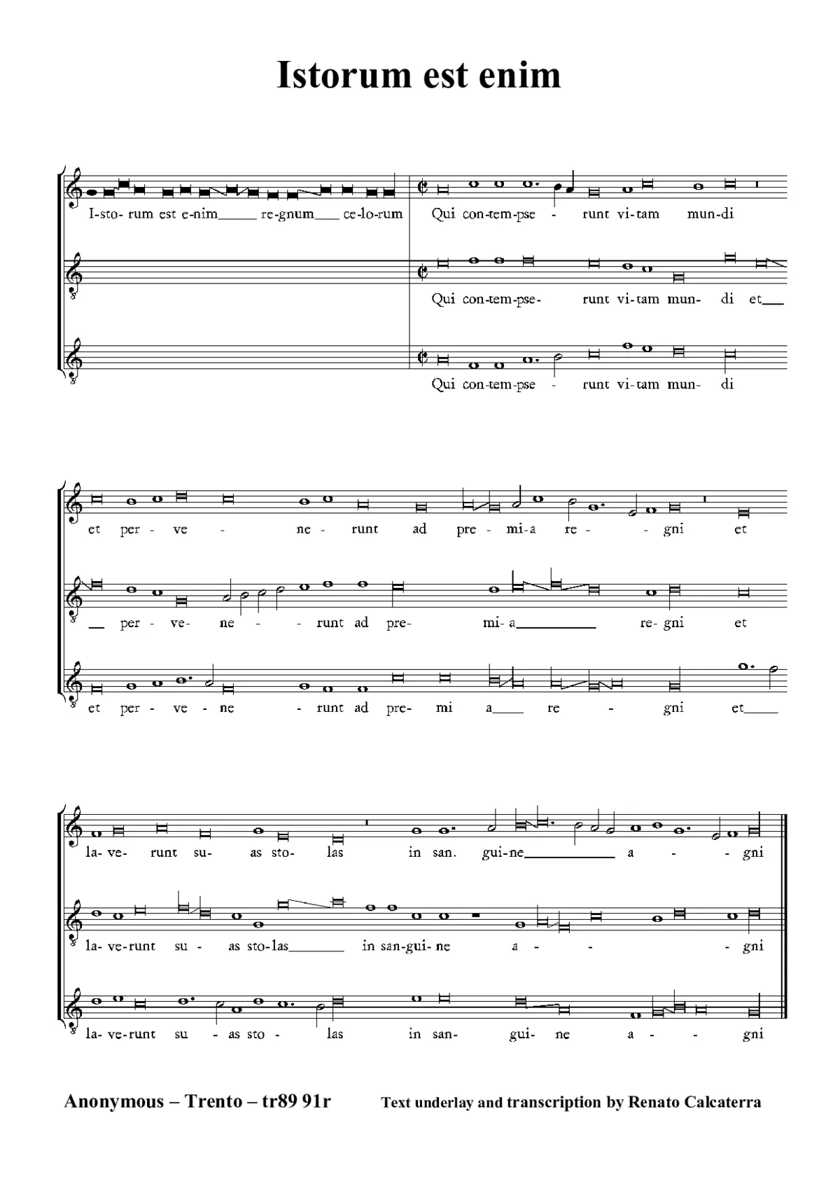 Istorum est enim regnum celorum - Page 1