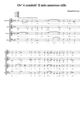 Ov' è condott' il mio amoroso stile