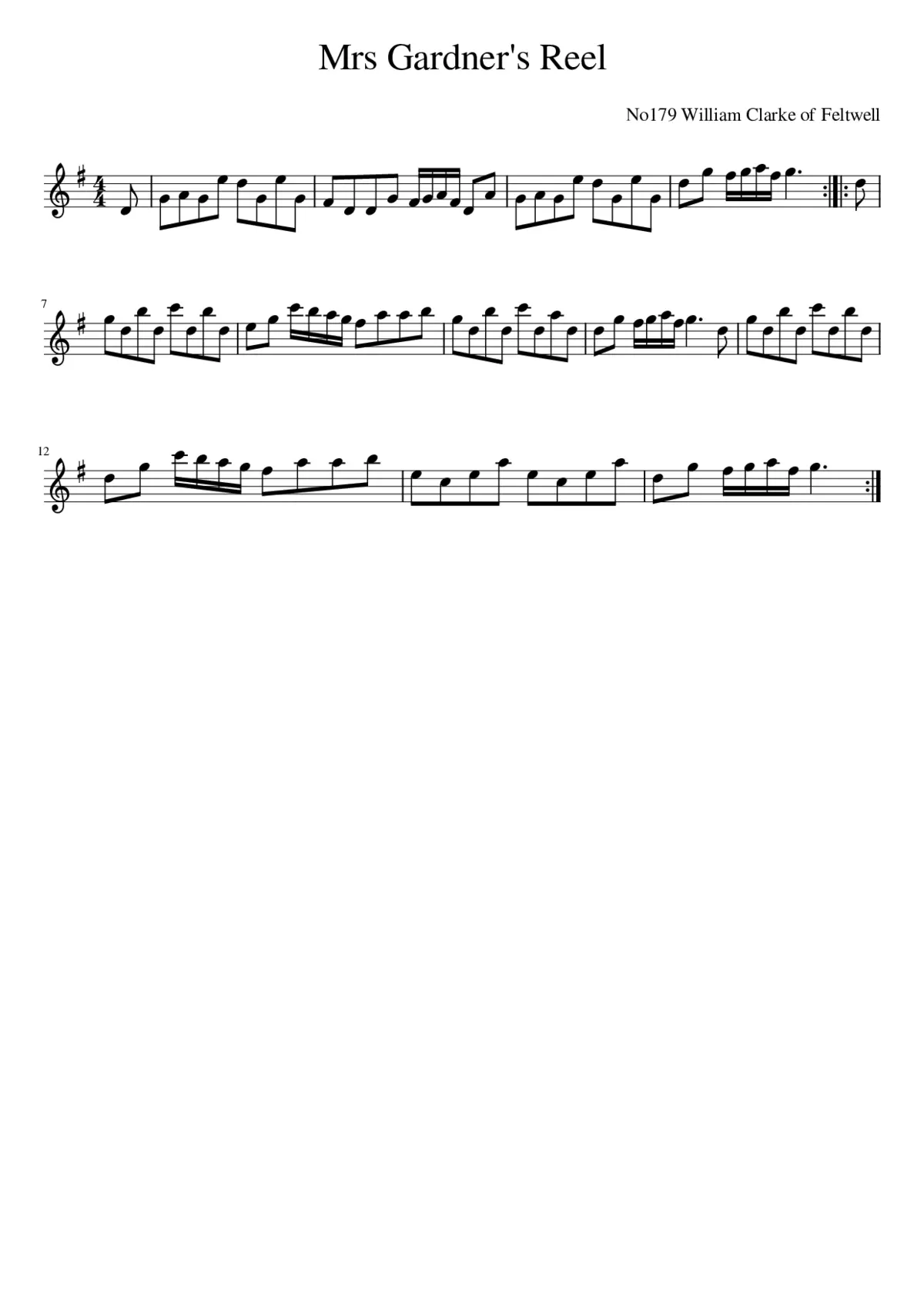 Mrs Gardner's Reel - Page 1