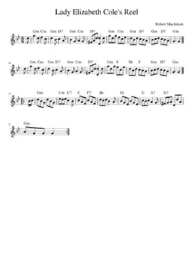 Lady Elizabeth Cole's Reel