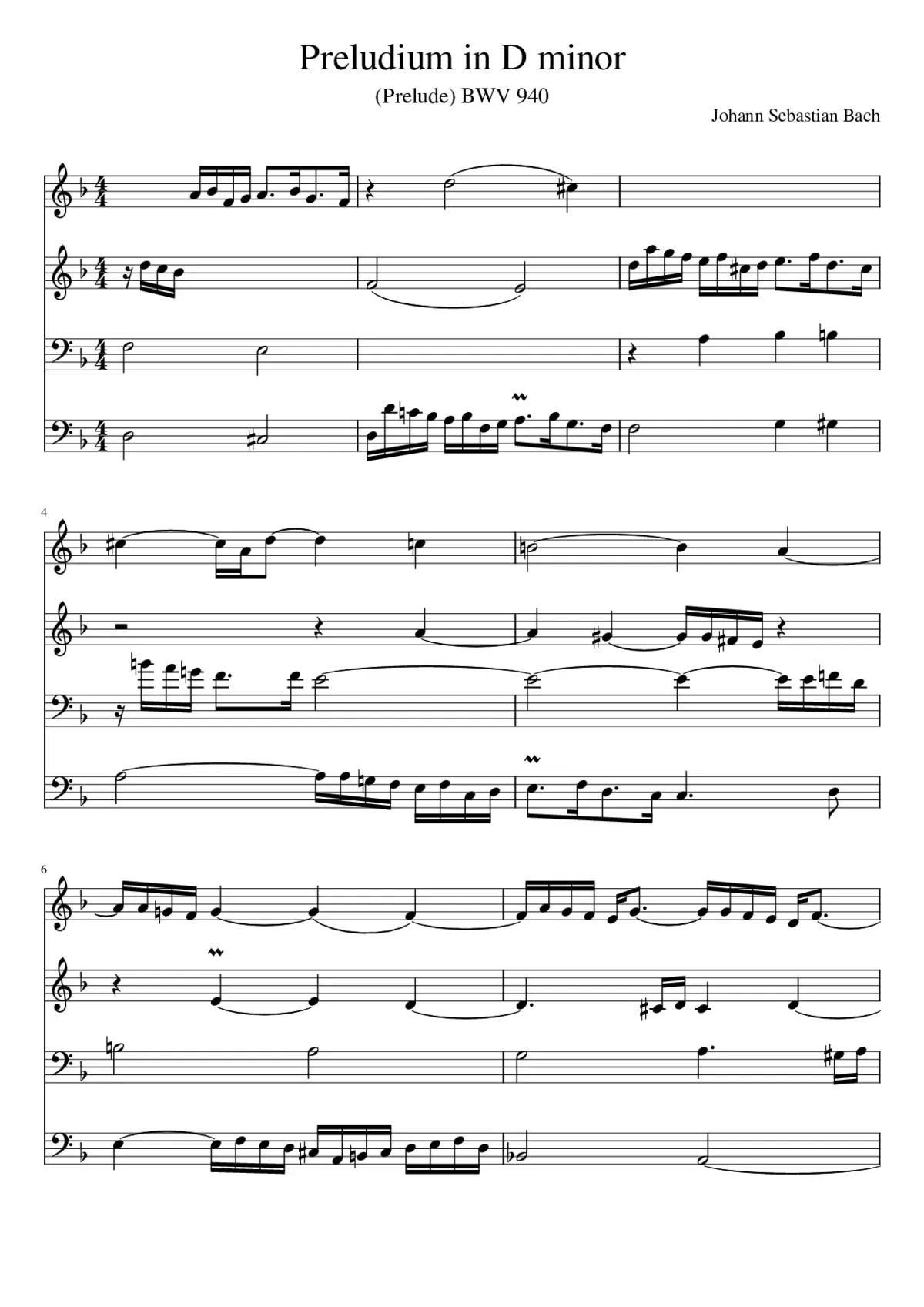 Preludium in D minor - Page 1