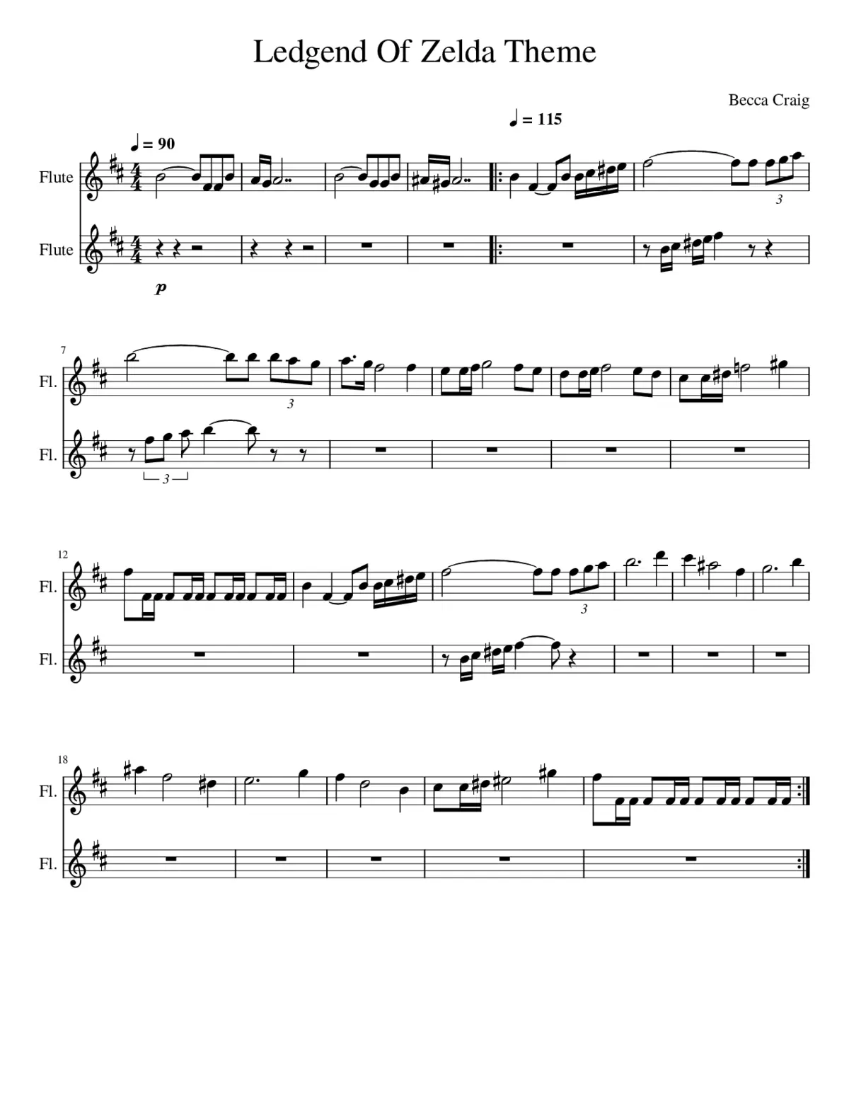 the legend of zelda main theme - Page 1