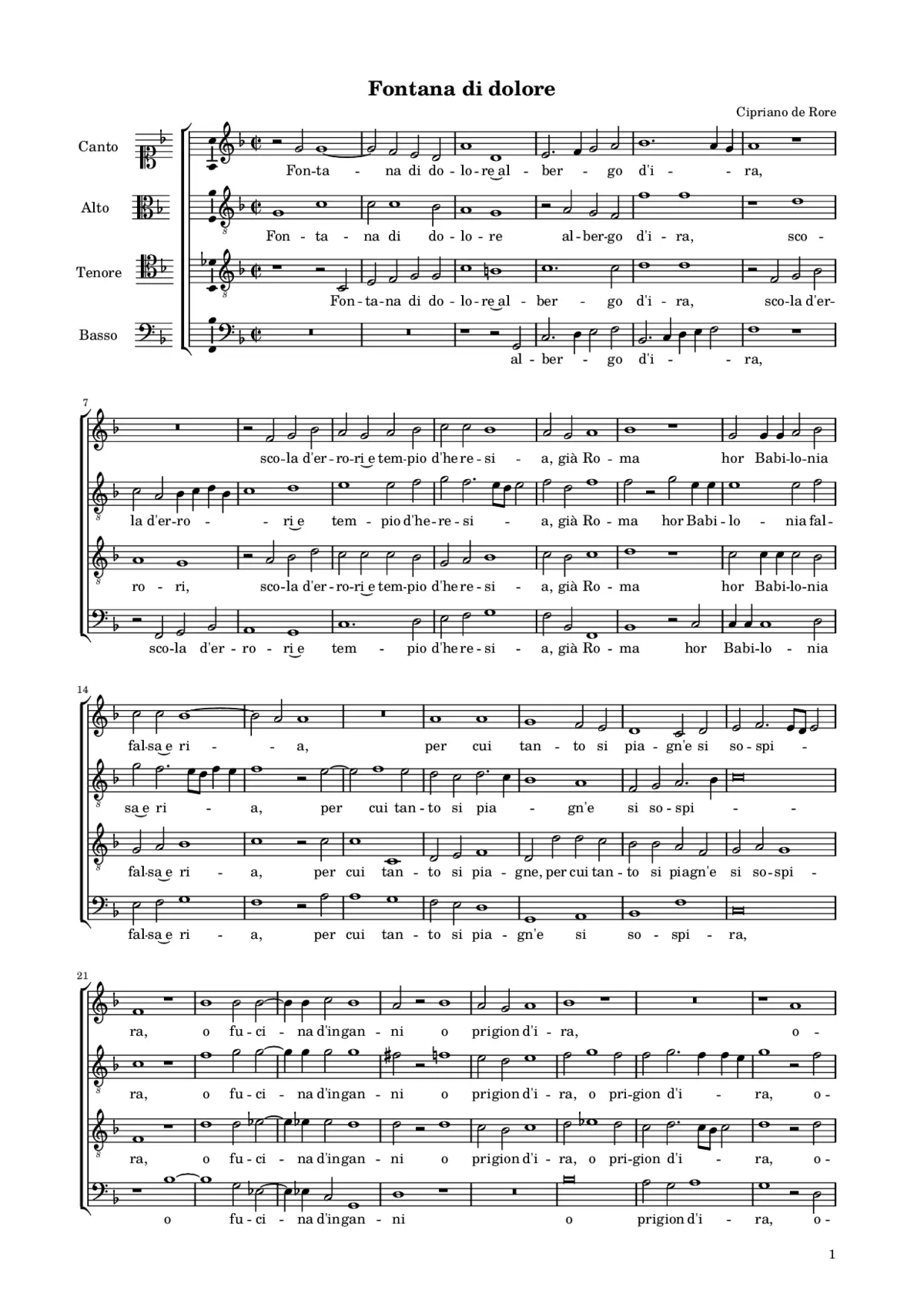 Fontana di dolore - Page 1