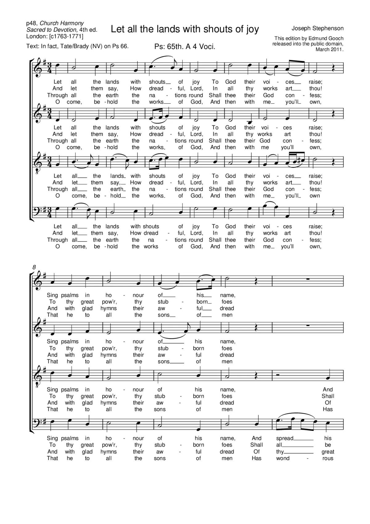 Let all the lands with shouts of joy - Page 1