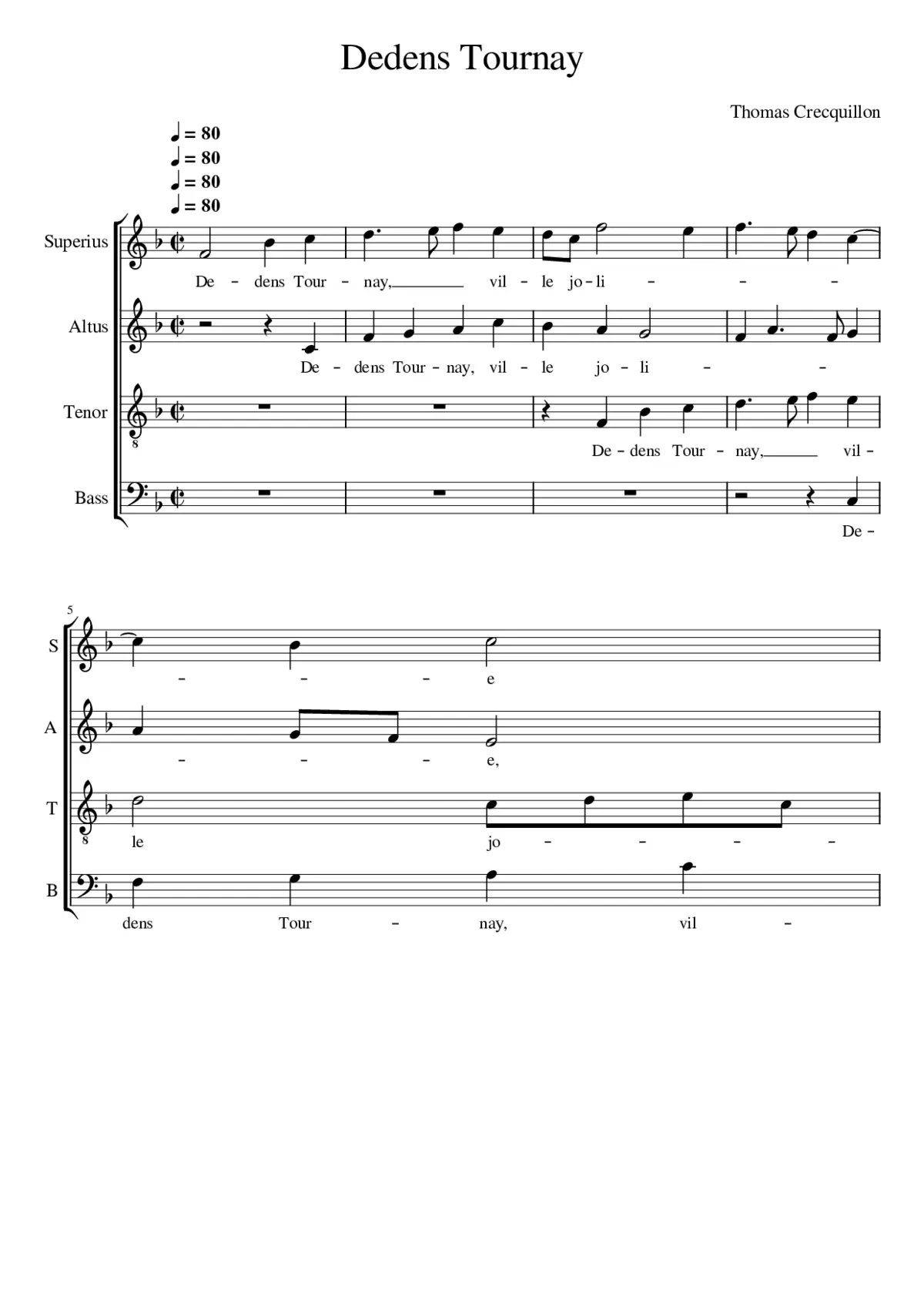 Dedens Tournay - Page 1