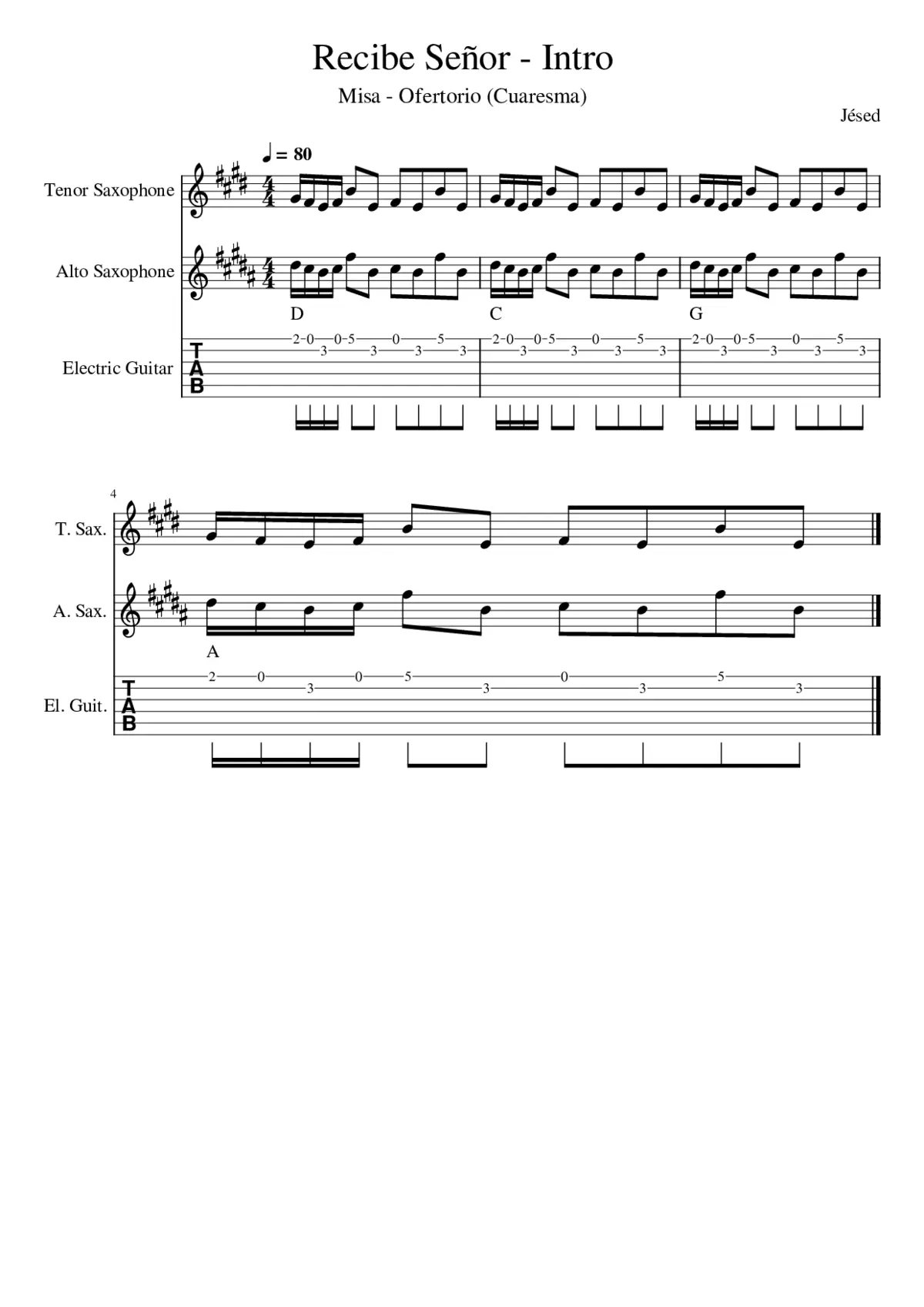 Recibe Señor - Page 1