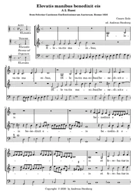 Elevatis manibus benedixit eis