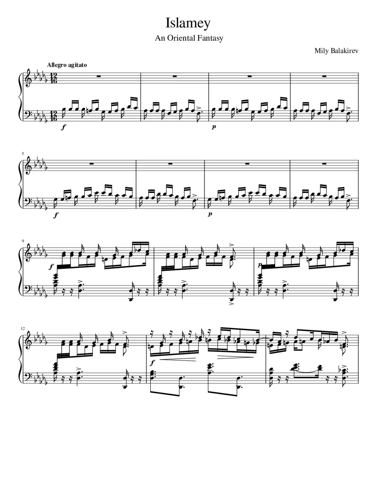Islamey Op.18 - Page 1