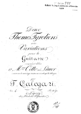 2 Tyrolian Themes with Variations