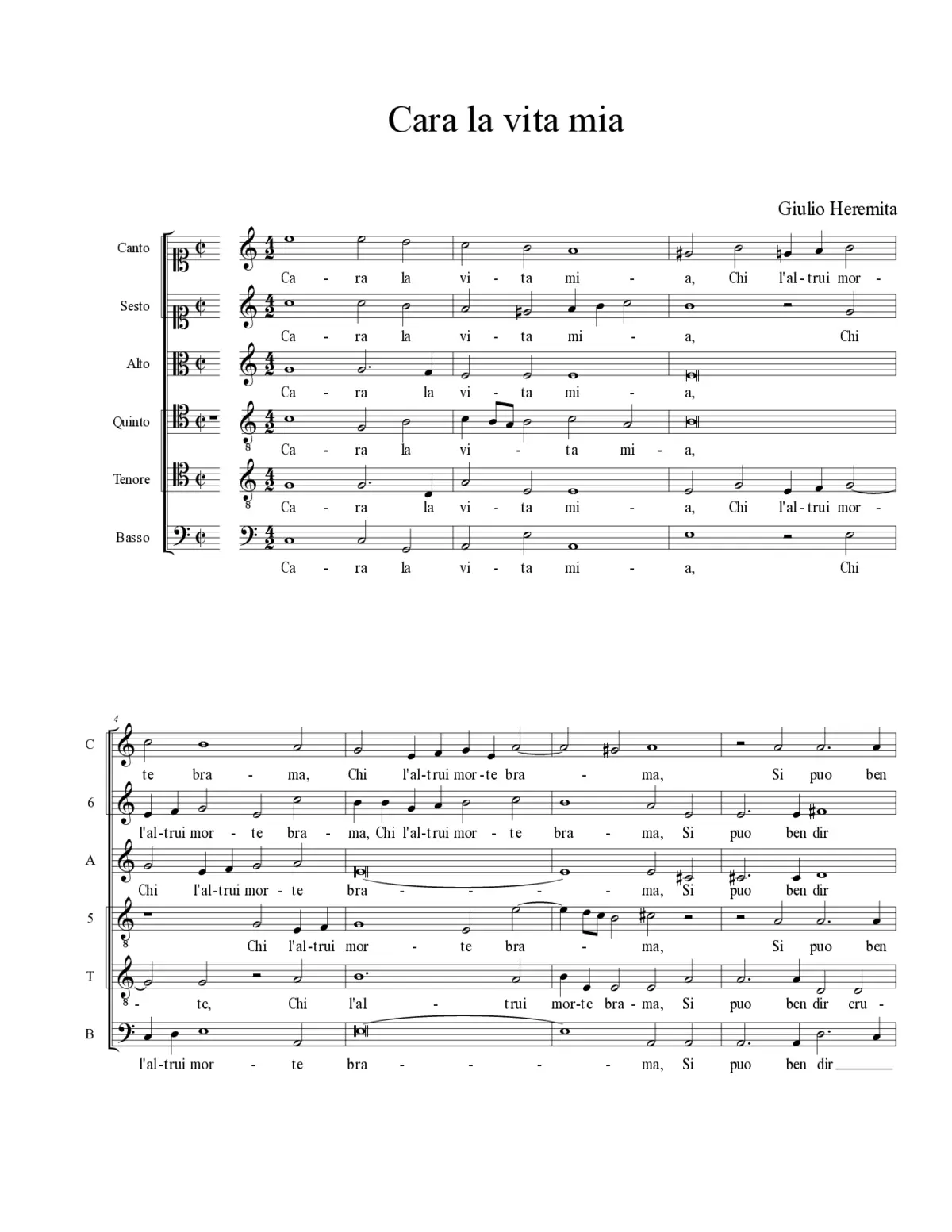Cara la vita mia - Page 1