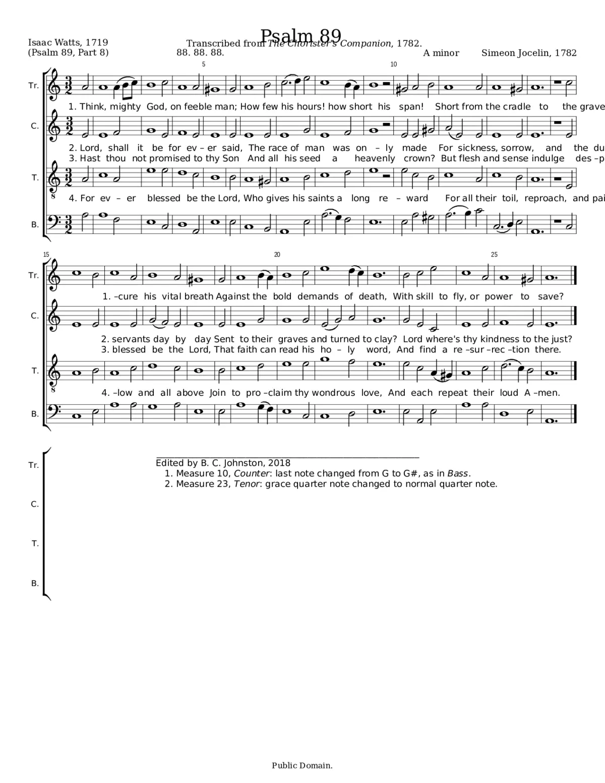 Psalm 89 - Simeon Jocelin - Page 1