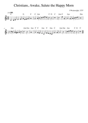 Christians Awake Salute the Happy Morn