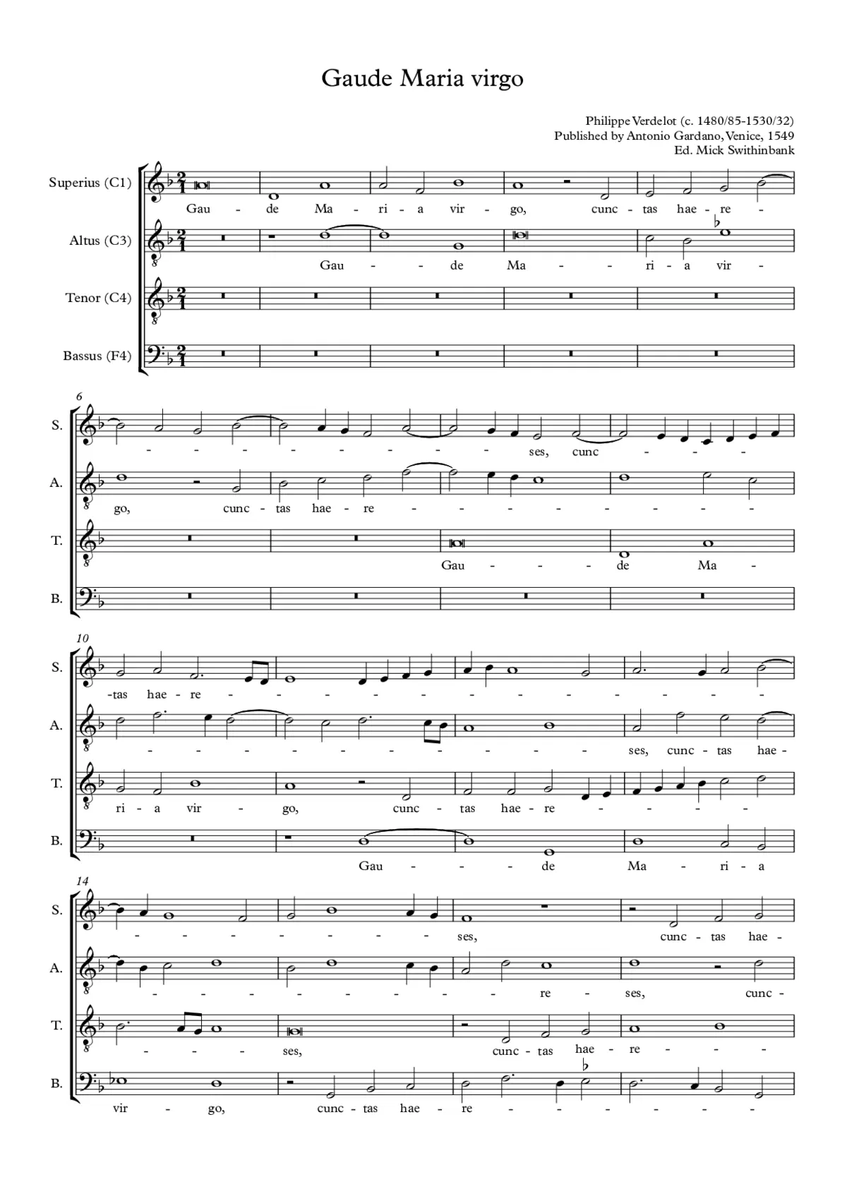 Gaude Maria virgo - Page 1