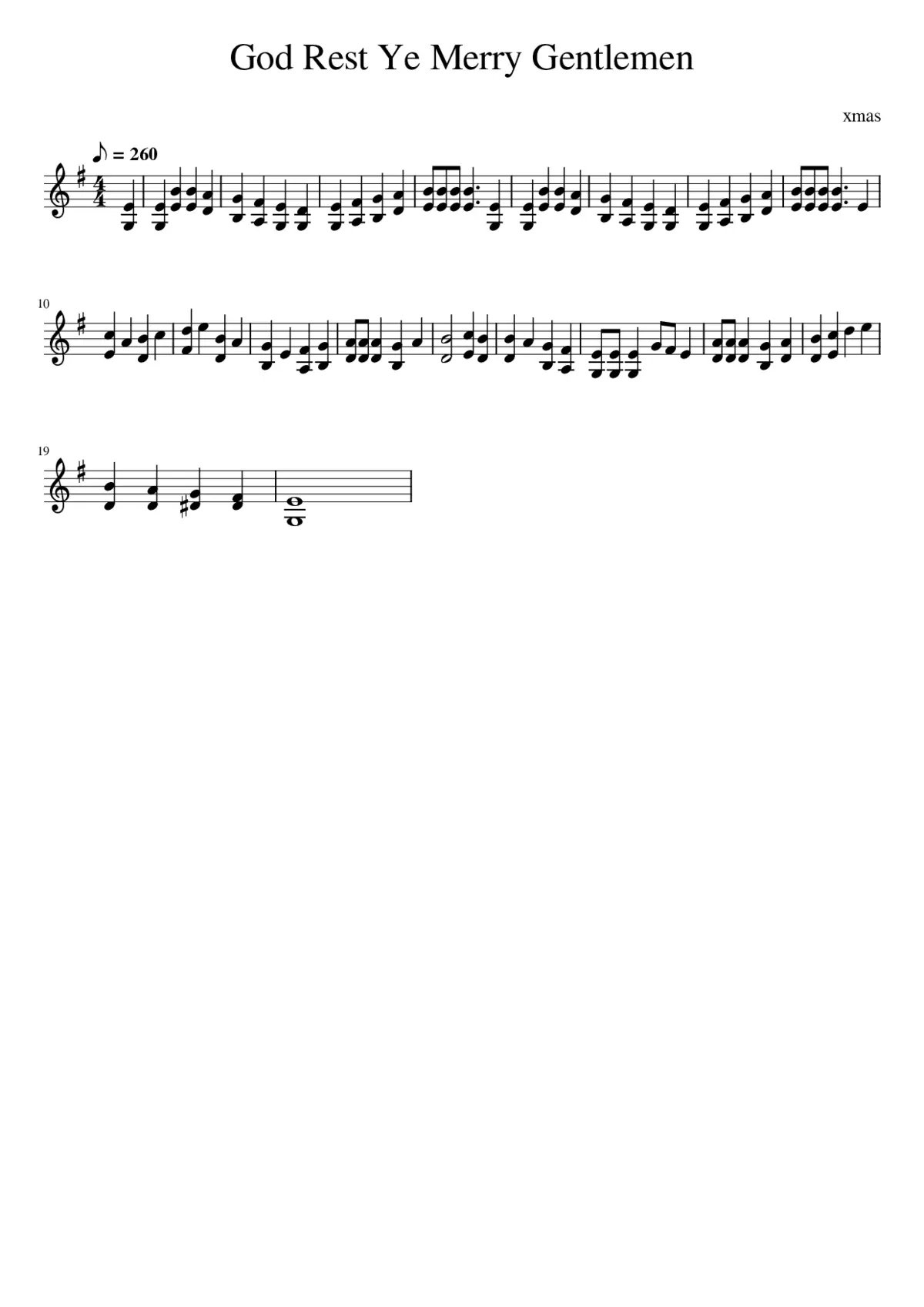 God Rest Ye Merry Gentlemen - Page 1