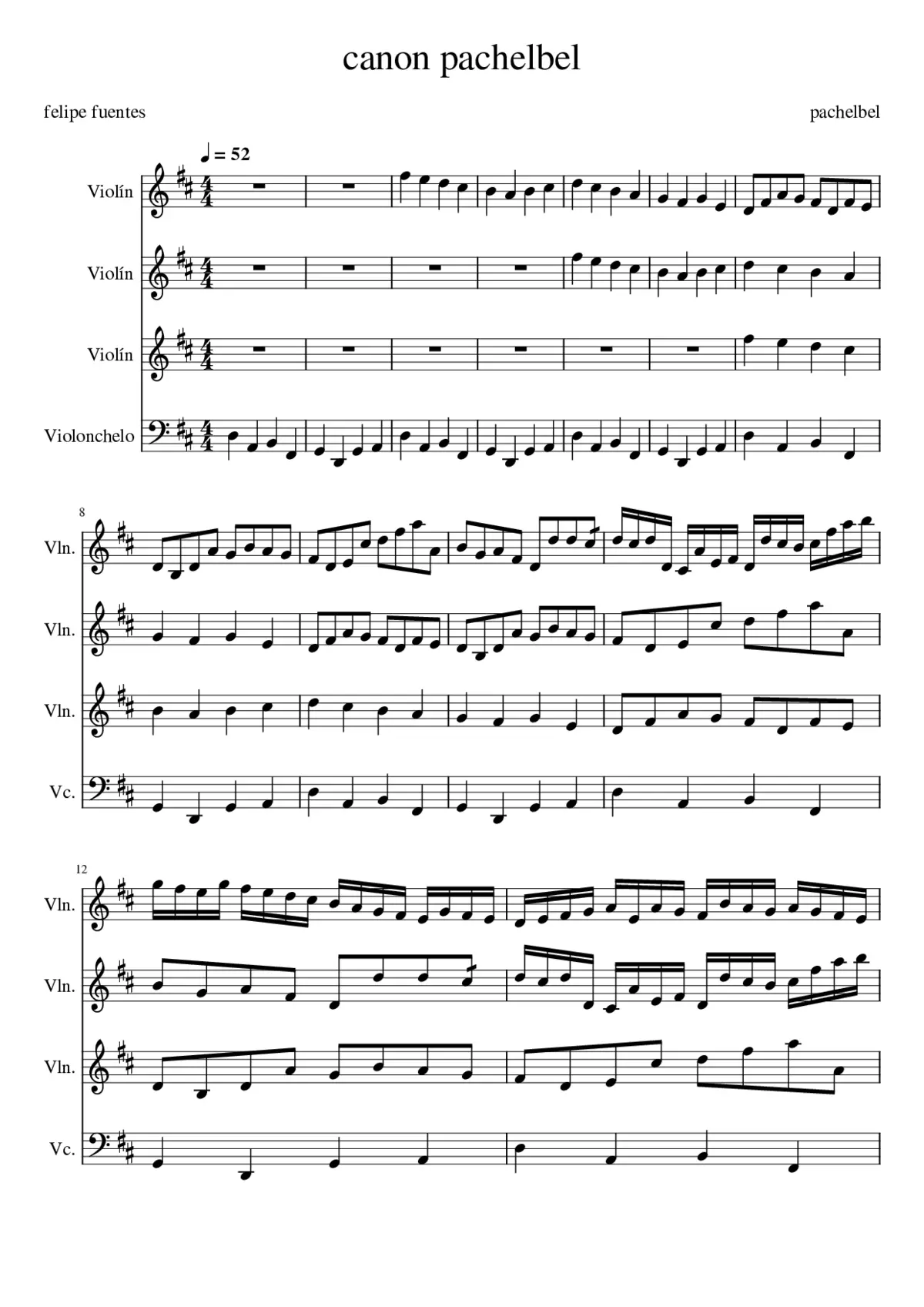 canon pachelbel - Page 1