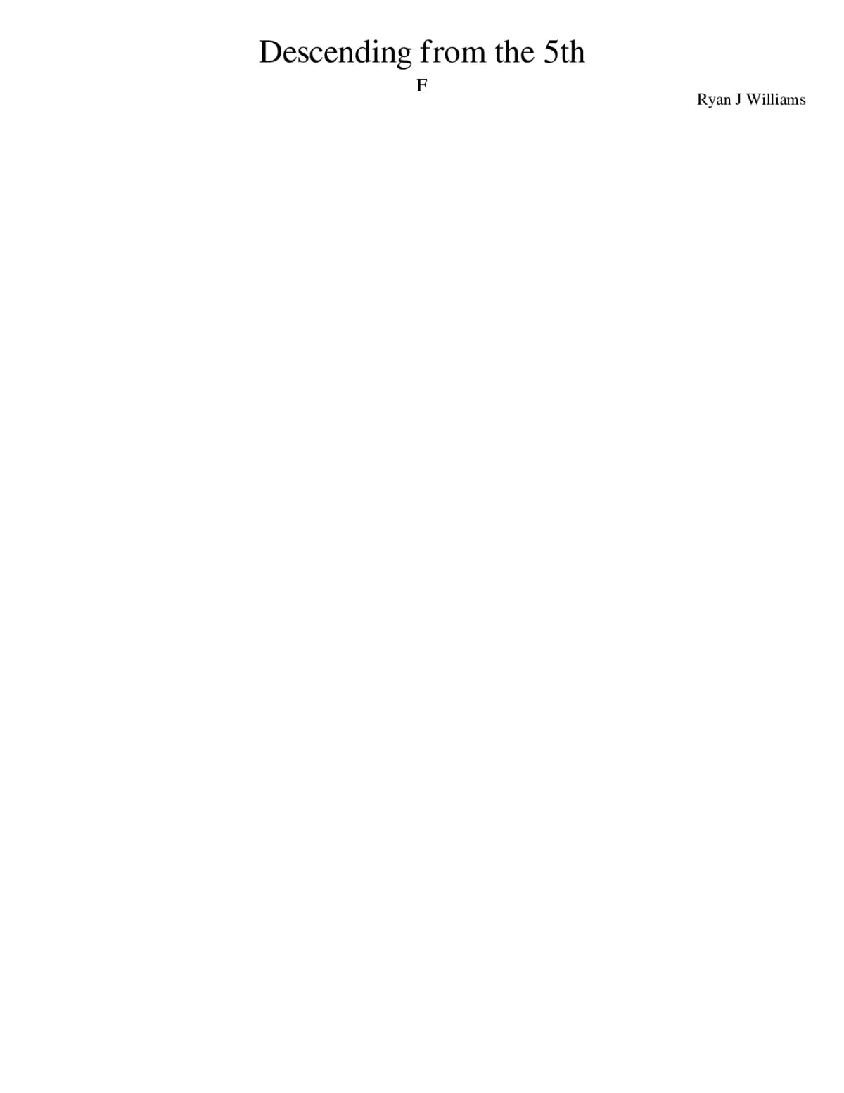 Fourth Species - F - Page 1