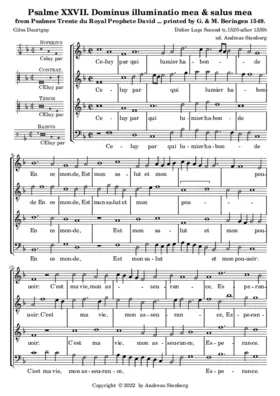 Celuy par qui lumier habonde, Psalme XXVII
