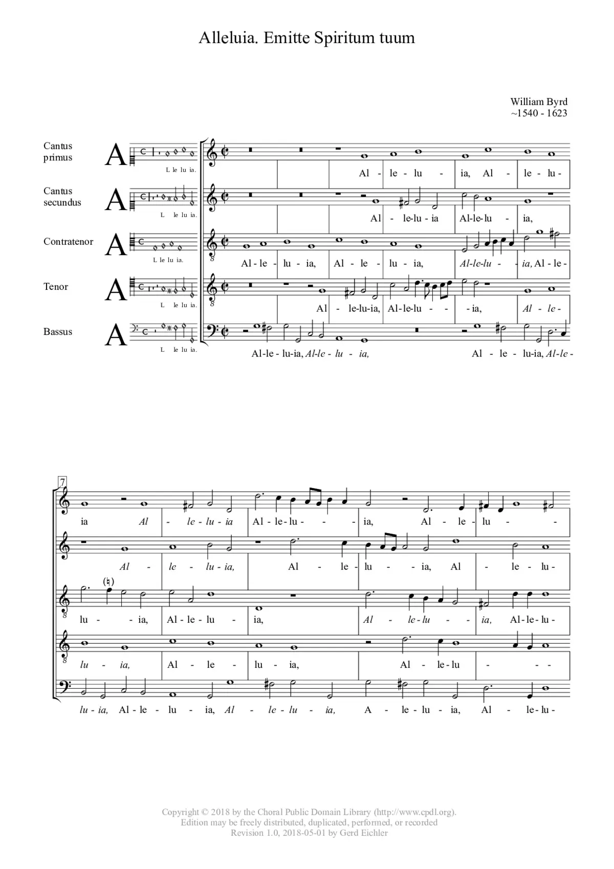 Alleluia - Emitte Spiritum tuum - Page 1