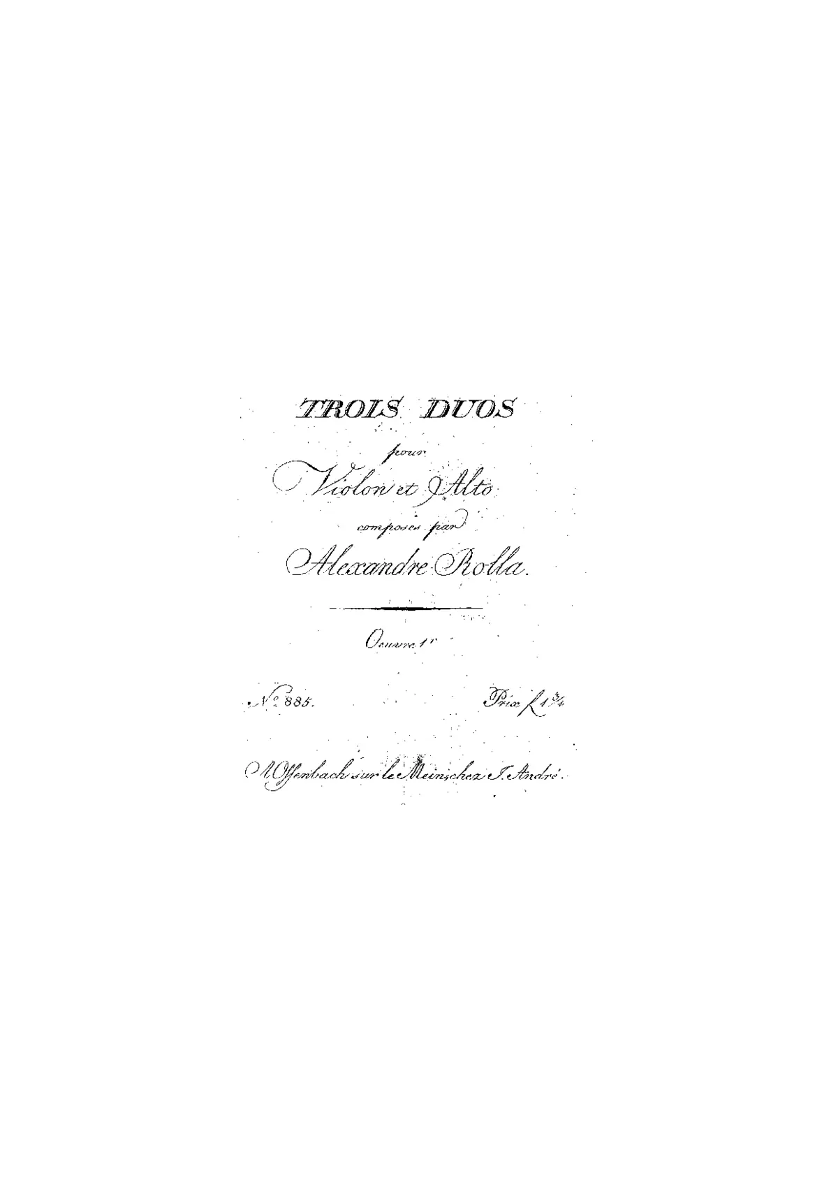 Trois duos pour violon et alto - Page 1