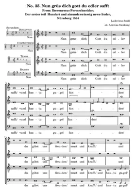 Nun grüs dich Gott du edler safft