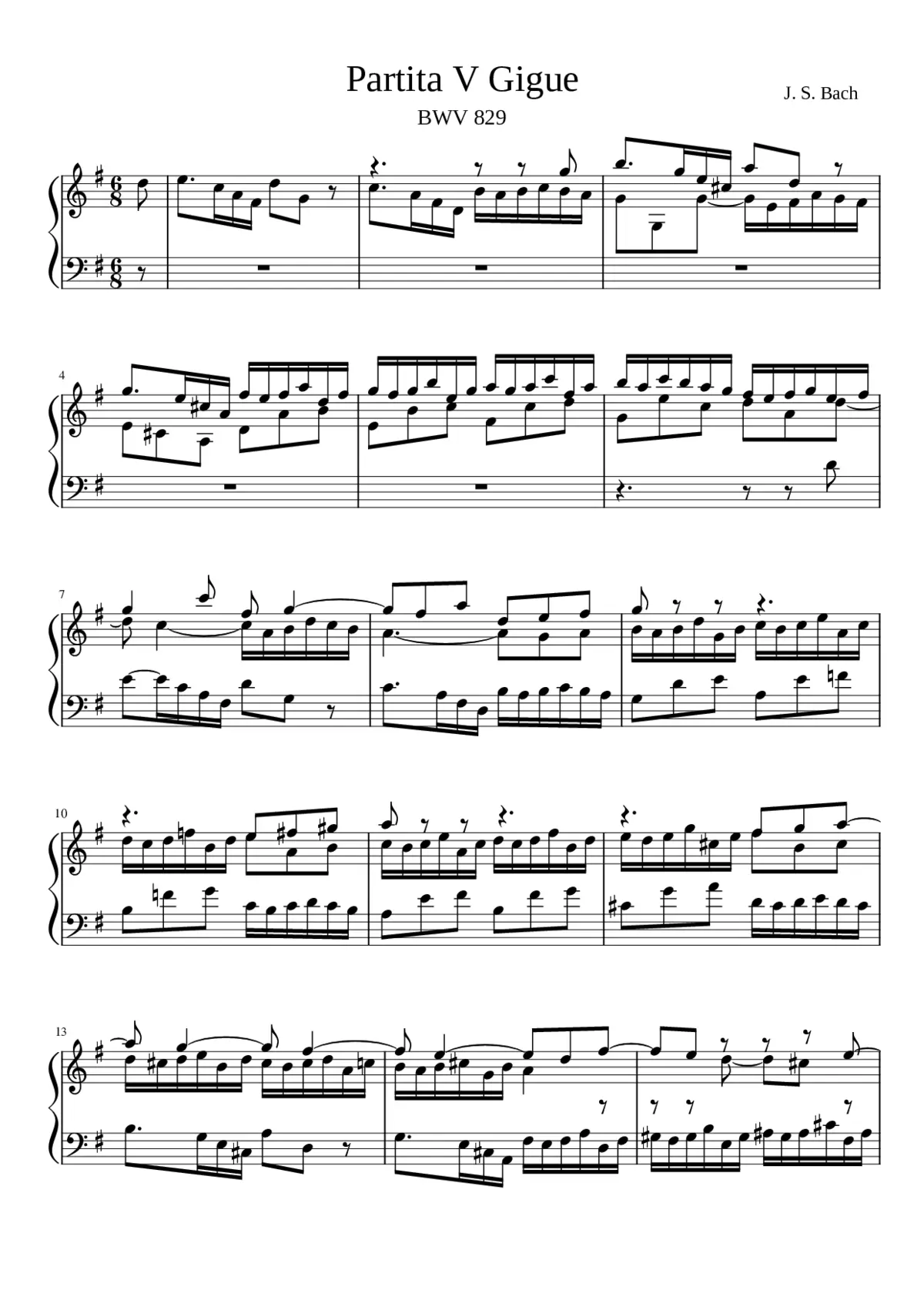 Partita in G major BWV 829 - Page 1